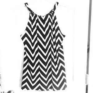 Black & White Chevron Top